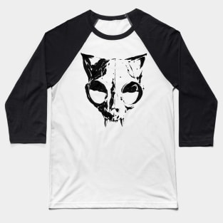 Kitten Skull Baseball T-Shirt